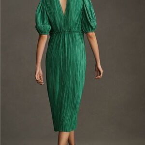 Chic Backless Green Dress By Anthropologie
